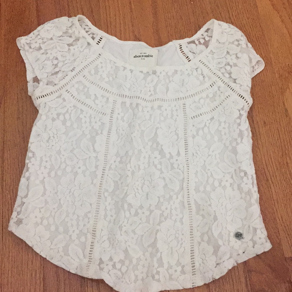 Abercrombie Kids White Lace Shirt